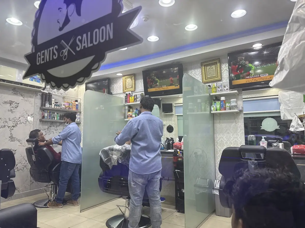 The salon floor with styling stations